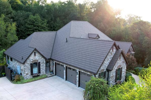 Metal slate roofing combines beauty and durability.